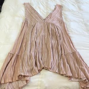 Mahina beige/ white large summer dress/coverup